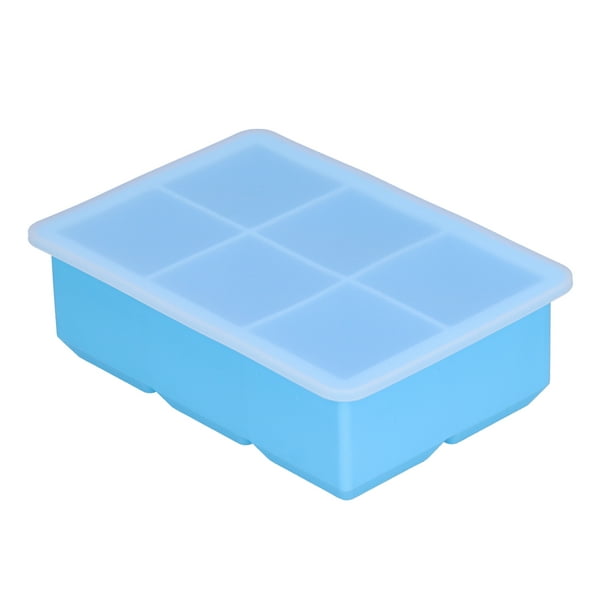1 molde para cubitos de hielo de silicona azul, bandeja para