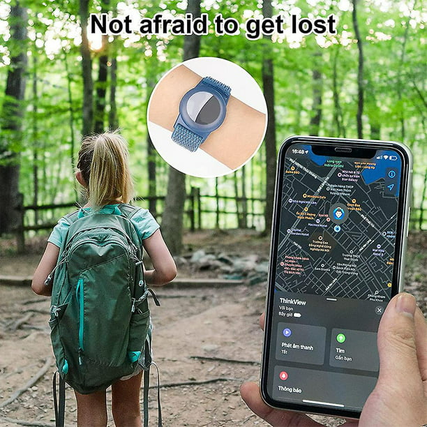  Paquete de 2 pulseras para Airtag para niños, pulseras GPS para  niños, compatibles con Apple Air Tag, correa de reloj de nailon, accesorios  para niños pequeños y adultos, ajustable antipérdida 