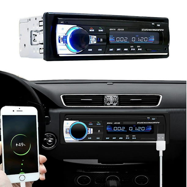 Radio para coche, Bluetooth, manos libres, estéreos para coche con USB y  reproductor de MP3 para coche, radio FM Afortunado Sencillez