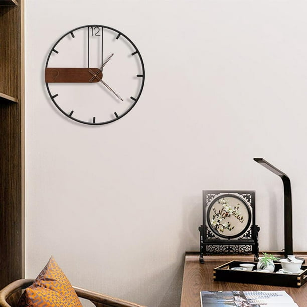 Reloj de pared silencioso analógico grande con batería, relojes de pared  decorativos , relojes de pared grandes silenciosos sin tictac, Geometría  perfecl Reloj de pared del dormitorio