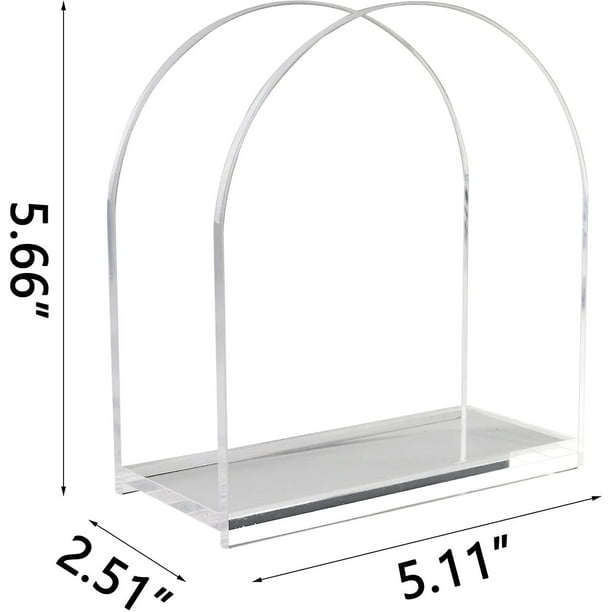 Servilletero moderno para cocina, servilletero para mesas, base de acrílico  transparente y acero, decoración de cocina y comedor (dorado)