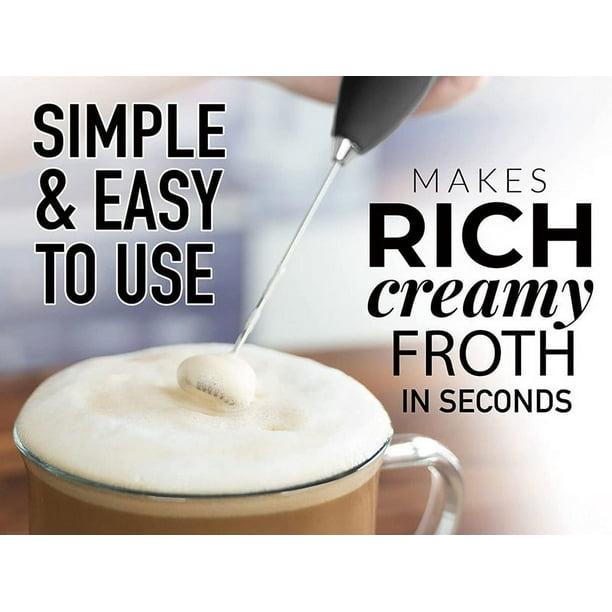 Espumador de leche de mano para café con leche - Batidor de bebidas para  café a prueba