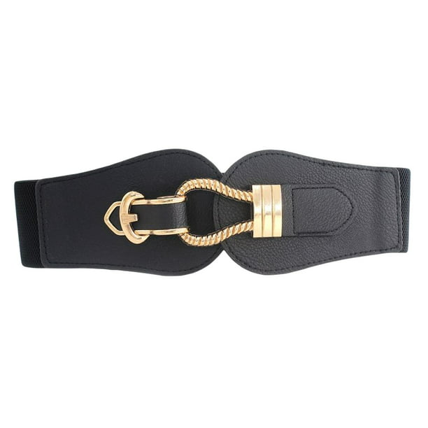 Cinturones de cuero PU para mujer, para vestidos, , correa para cintura,  cinturón elástico , negro Hugo cinturones dama