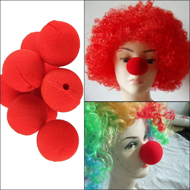  LIFKOME 6 piezas de payaso nariz roja suministros de payaso  nariz de espuma de payaso nariz roja para niños, disfraz de nariz de payaso  de carnaval, disfraz de payaso para niños