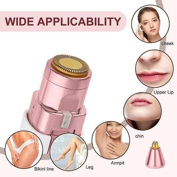 Depilación facial para mujeres, removedor de vello sin dolor, afeitadora  impermeable, con luz LED para cara, bikini, melocotón, bigote, labio
