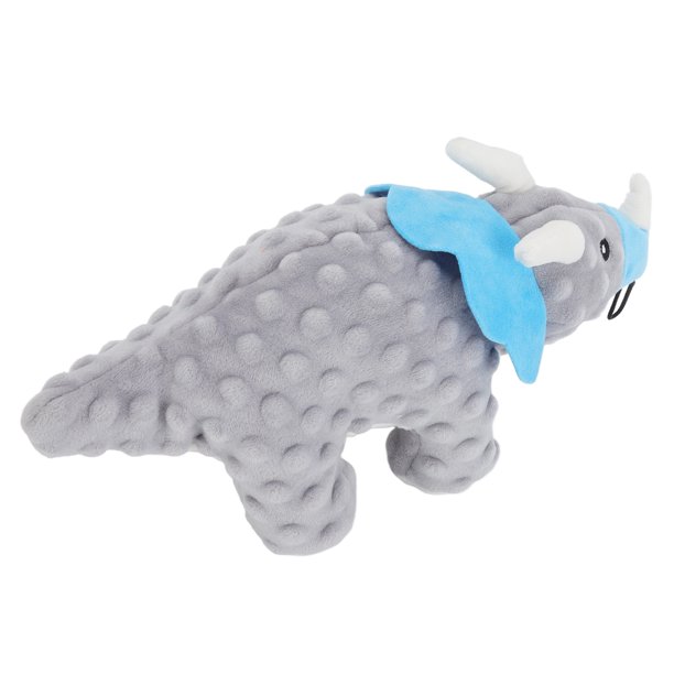 GoDog Juguete de Peluche Resistente Triceratops para Perro, Grande