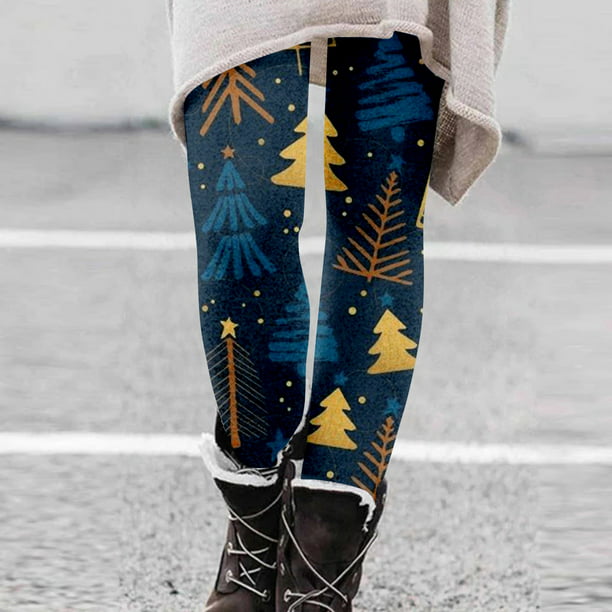 Puntoco moda mujer invierno deporte pierna pantalones Navidad