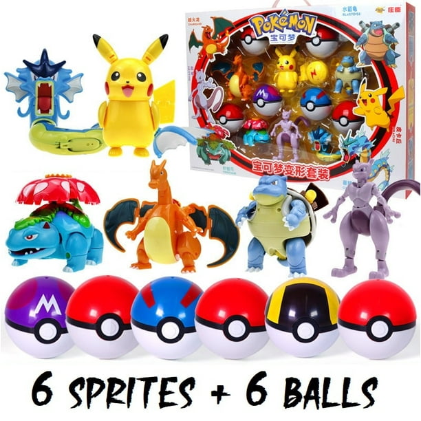 Brinquedos Variantes Pokemon Ball, Modelo Pikachu, Jenny Turtle