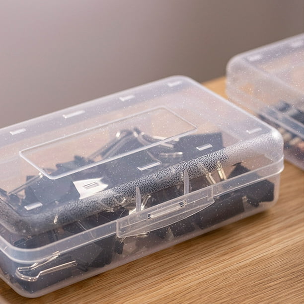 Caja de lápices de plástico, paquete de 4 cajas de lápices de plástico de  gran capacidad, cajas transparentes con tapa hermética a presión, diseño