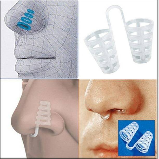 Dispositivos antirronquidos de dilatador nasal mediano - 8 orificios nasales  suaves para roncar - Tapón de ronquidos - Solución para ronquidos - Conos  nasales para dejar de roncar