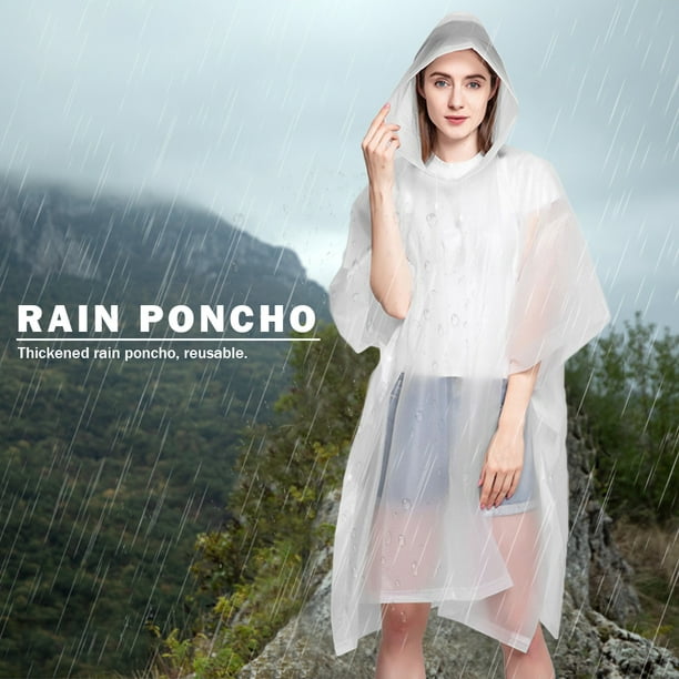 Poncho impermeable para lluvia al aire libre para senderismo y lluvia para  adultos para mujeres y ho Ehuebsd