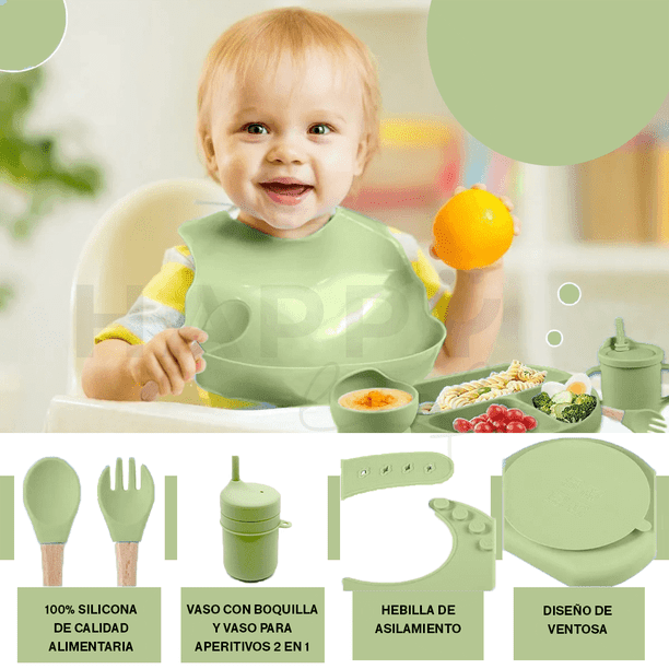 Bebés y niños pequeños Silicona Aprendizaje de alimentos Tenedor
