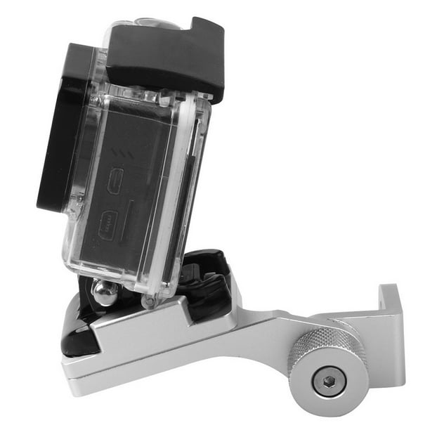 Soporte de motocicleta para accesorios GoPro, soporte de abrazadera de  cámara de acción de metal de rotación 360 con 1/4 rosca para manillar de