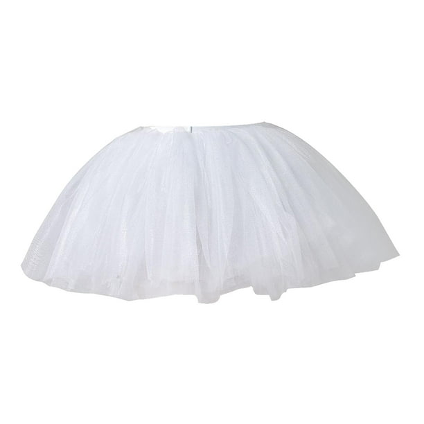 Tutú Infantil Blanco - Falda de Tul 30cm