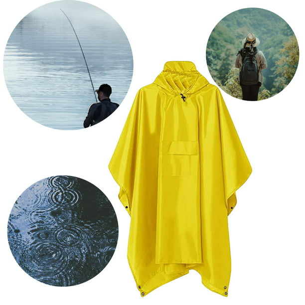 capa impermeable para lluvias en color amarillo poncho para invierno