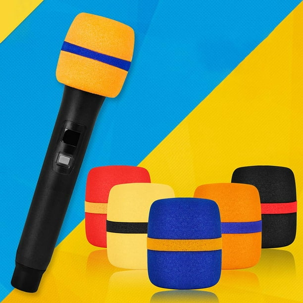 10 Uds. Esponja de micrófono, cubierta de parabrisas, esponja de espuma  para micrófono de diadema Azul kusrkot Funda de esponja para micrófono