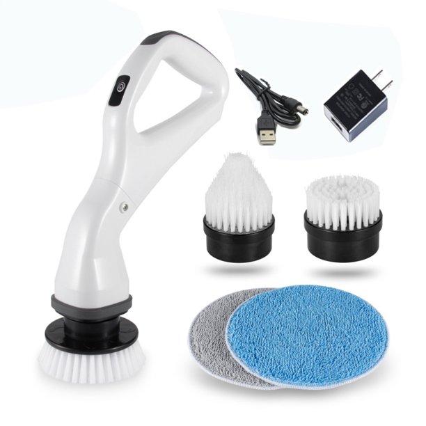 Cepillo de limpieza eléctrico inalámbrico para el hogar, cepillo giratorio  eléctrico, cepillo limpiador de ducha de mano con 5 cepillos reemplazables