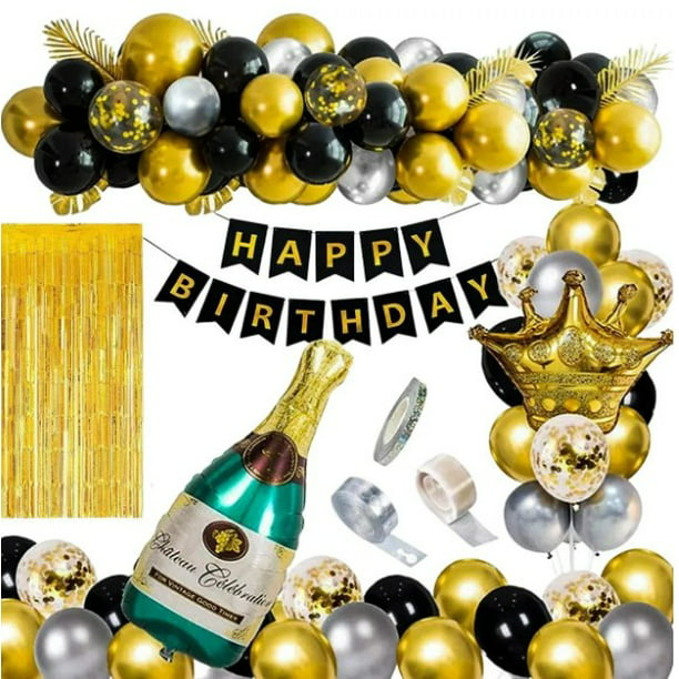 2 globos dorados del número 40 + decoración de cumpleaños 40 + globo de  aluminio dorado decoración de cumpleaños 40 cumpleaños niña niño 40 años