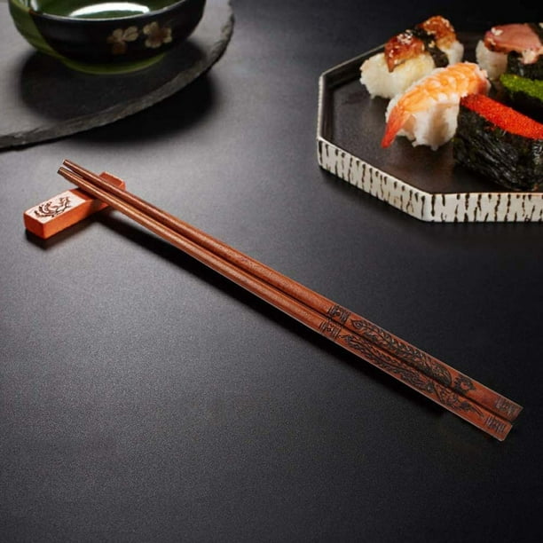 Palillos japoneses para Sushi, palillos antideslizantes para picar, palillos  chinos reutilizables, vajilla de regalo, herramientas de