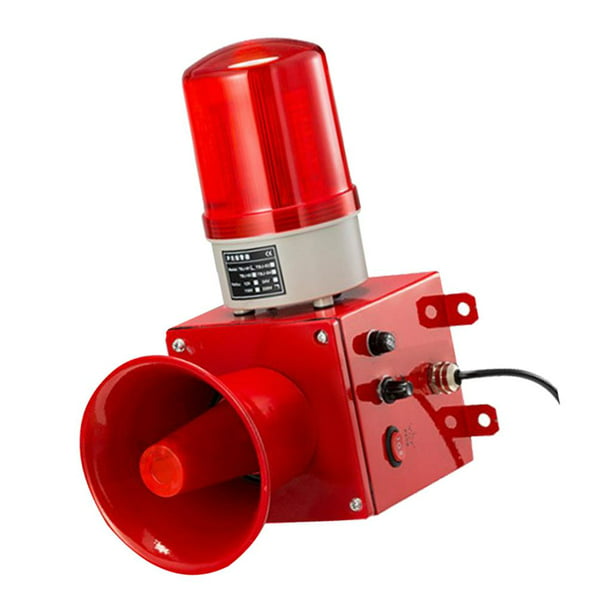 Sirena de alarma con luz estroboscópica industrial de sonido y luz sirena  de alarma de sirena al aire libre alarma alarma luz de advertencia interior