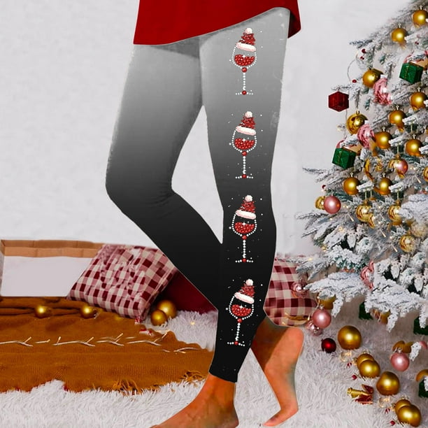 Gibobby pantalones cargo mujer Leggings deportivos estampados navideños de  moda informal para mujer Leggings de moda (Gris, XL)