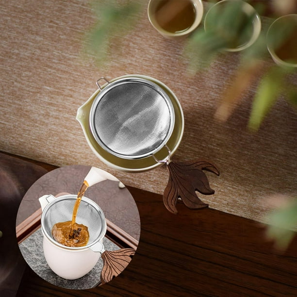  Colador de filtro de té de acero inoxidable, filtro líquido pequeño  colador de malla reutilizable con mango pequeño difusor de té para té  suelto (plata) : Hogar y Cocina