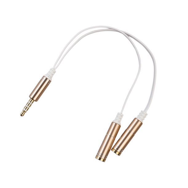 Cable de audio estereo 3x Jack 3.5mm hembra a 3.5mm 4 pin 0.50 M