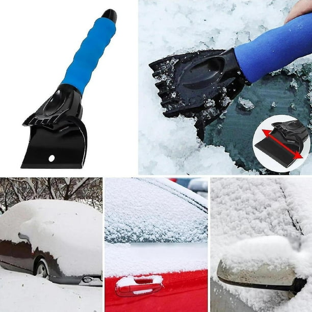 Rascador de hielo para coche, pala para nieve, parabrisas, descongelación  automática, herramienta de limpieza para eliminación de nieve en invierno  (azul) JM JM