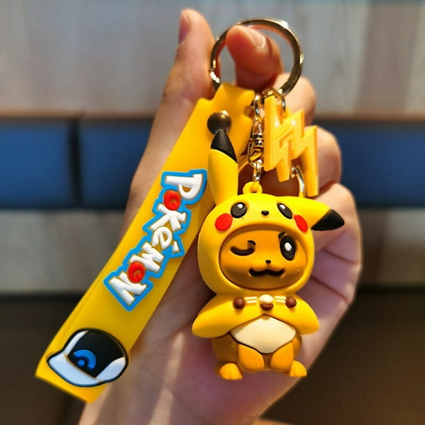 LLavero de Pokémon de dibujos animados de Anime Kawaii, lindo llavero de  coche de Pikachu, llavero de mochila, adornos colgantes, regalos de joyería  para amigos, nuevo Fivean unisex