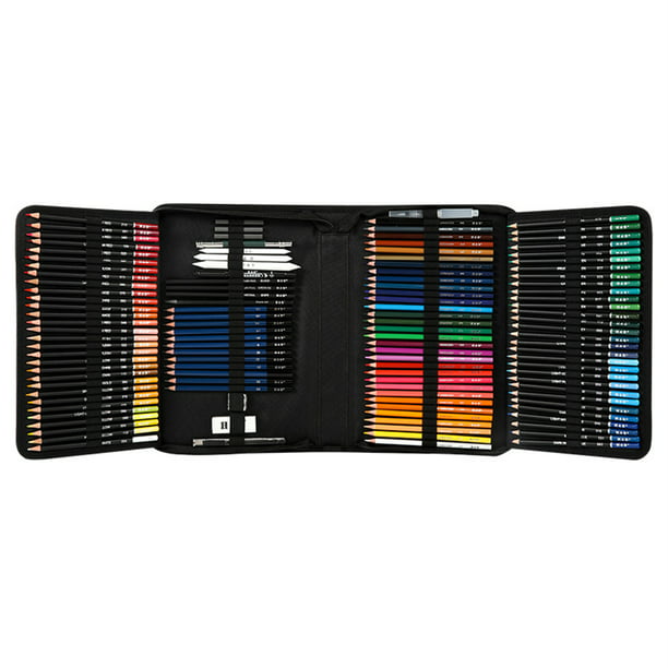  Kit de 122 lápices de colores, núcleo suave a base de aceite,  juego de dibujo de color profesional con sacapuntas de estuche, mezcla de  capas de bocetos, juego de arte y
