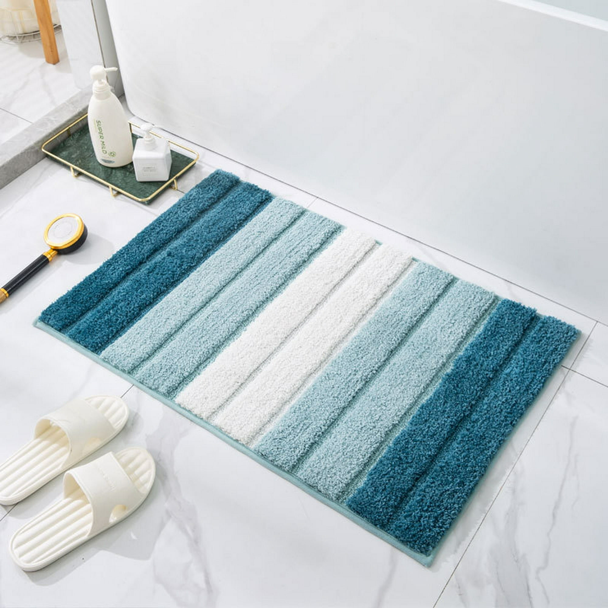Alfombra de baño de espuma viscoelástica, cómoda alfombra de baño de  adoquines, súper absorbente de agua, lavable a máquina, tapete de baño