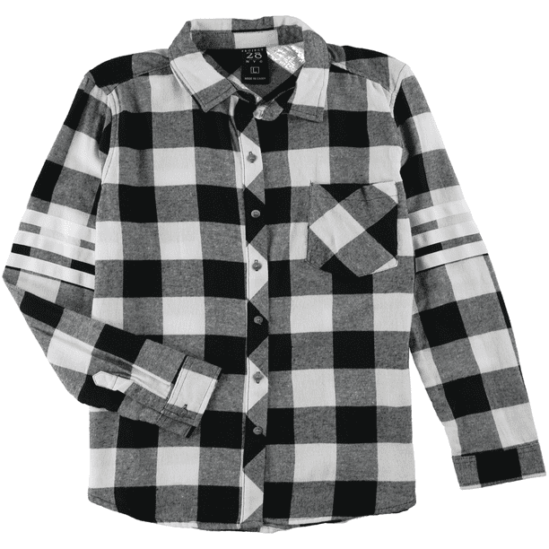 Camisa cuadros mujer discount blanco y negro