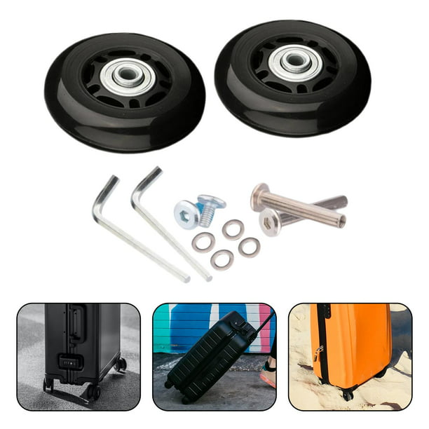 Gallity - Juego de 4 ruedas de repuesto para maletas de equipaje, ruedas  giratorias de goma, kits de reparación de rodamientos (1.969 in x 0.709 in)