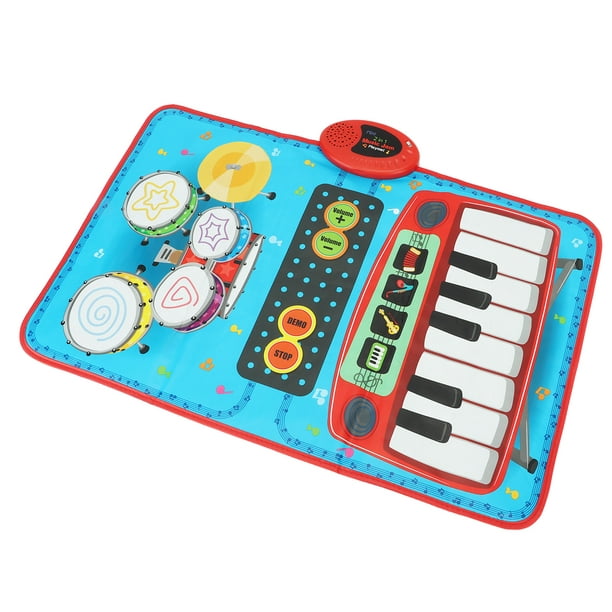 Comprar Manta musical para niños 2 en 1 Jass Música electrónica Piano  Teclado Tambor con 2 palos 13 Insertar canciones 6 instrumentos Alfombra  musical para niños pequeños Bebé