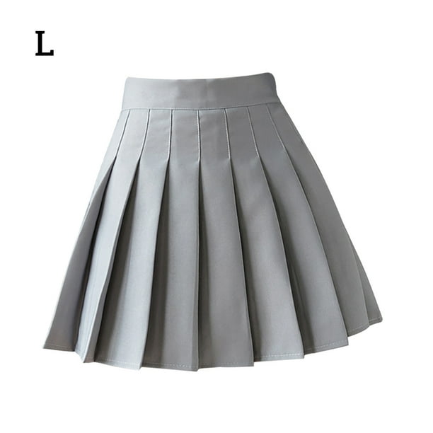 Falda plisada mini uniforme de niña de escuela de tenis cintura alta con pantalones cortos, gris, Inevent AP001094-18 | Walmart en línea