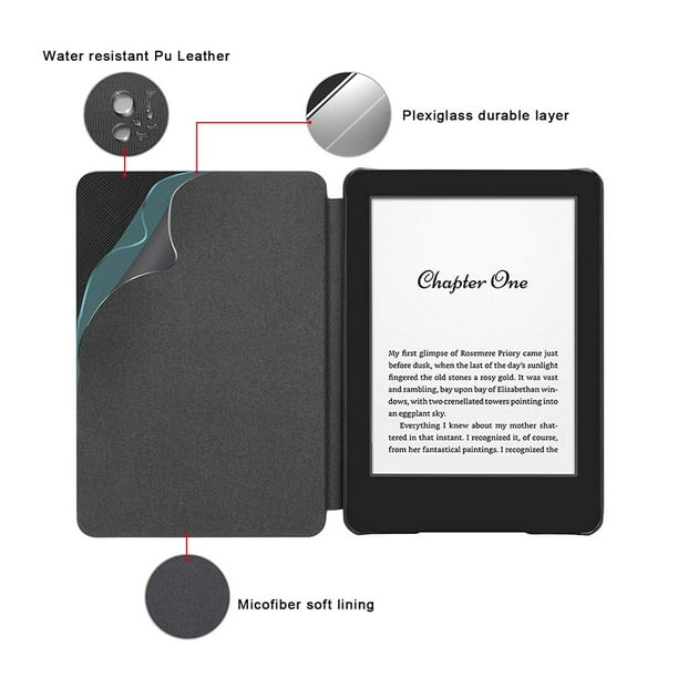 Funda de cuero PU para Kindle Paperwhite de 10. ª generación con activación  automática del sueño JShteea El nuevo