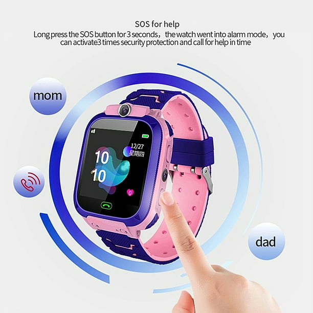 Q12B Kids Smartwatch Reloj de teléfono para niños con chat de voz de  llamada