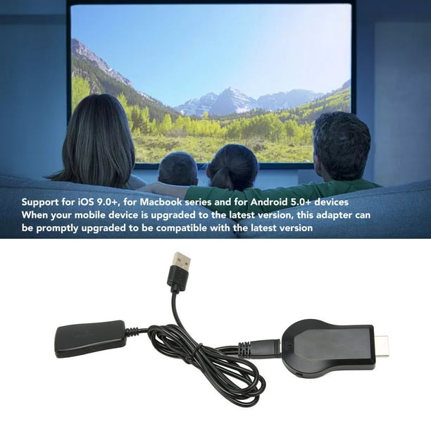 Adaptador de pantalla inalámbrico HDMI, WiFi 1080P 60Hz, receptor de  duplicación de pantalla móvil, adaptador de pantalla HDMI compatible con  Miracast