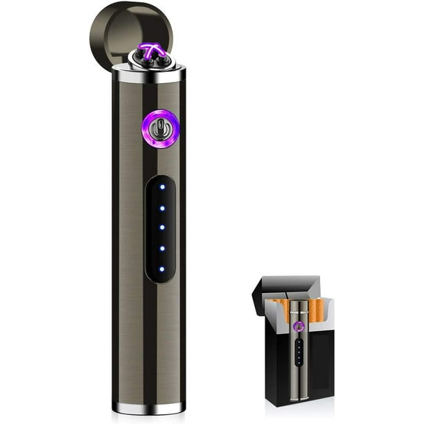 Encendedor de velas eléctrico, de arco, con batería de plasma recargable  USB, sin flama y resistente al viento, con interruptor doble de seguridad