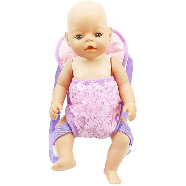 Baby Doll Carrier Mochila Accesorios para muñecas Portabebés Delantero y  Trasero con Correas para muñecas de 15 a 18 Pulgadas,Púrpura Adepaton  Accesorios para Muñecas