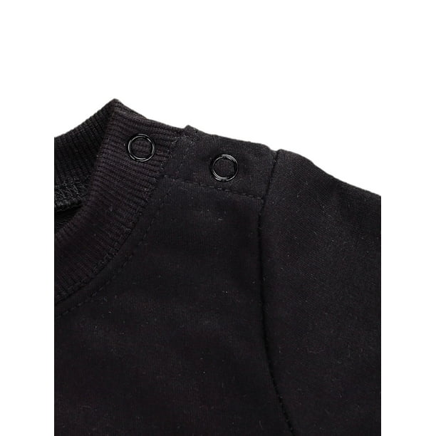 Sudaderas para bebé niño niña Jersey suelto Tops casuales Camisa  Suéter(Negro/2-3 años) Nituyy Sudaderas-GL715-FT47953A5