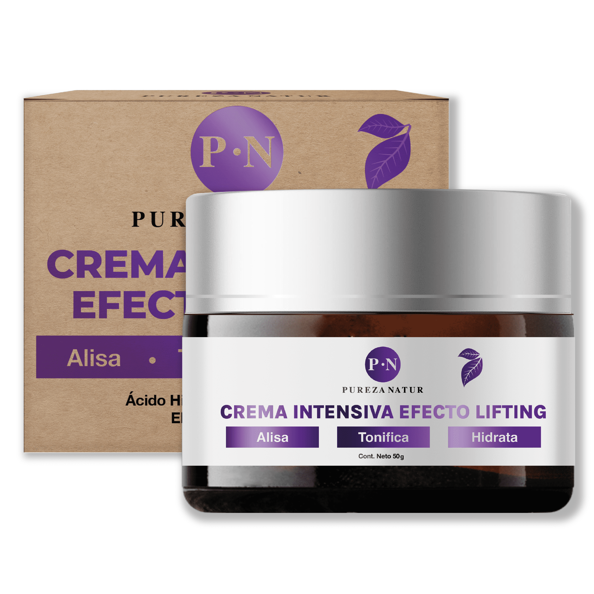 PUREZA NATUR Crema facial efecto lifting intensiva hidratante ...