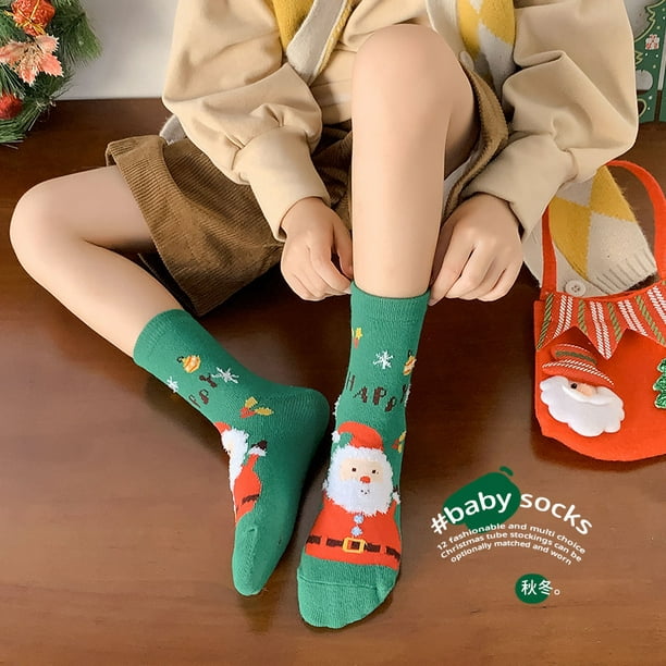 Paquete de 2 calcetines acogedores con diseño de muñeco de nieve para niños  pequeños