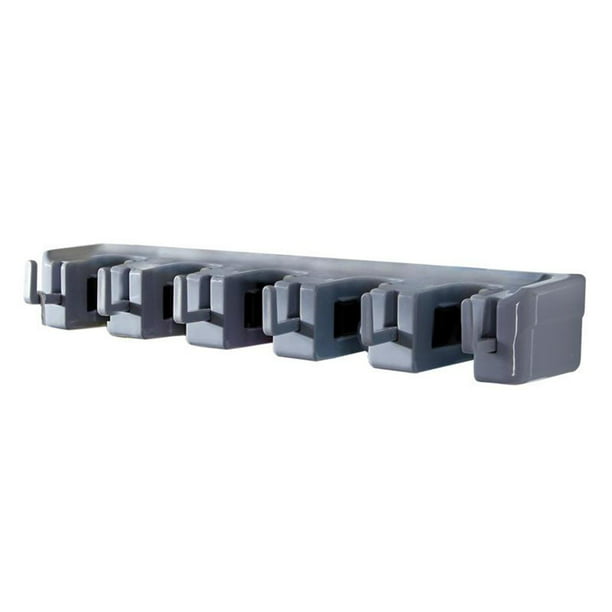 3-H Paquete de 6 soportes de pared para escobas, soporte de escoba de acero  inoxidable, soporte de pared autoadhesivo, organizador de escobas