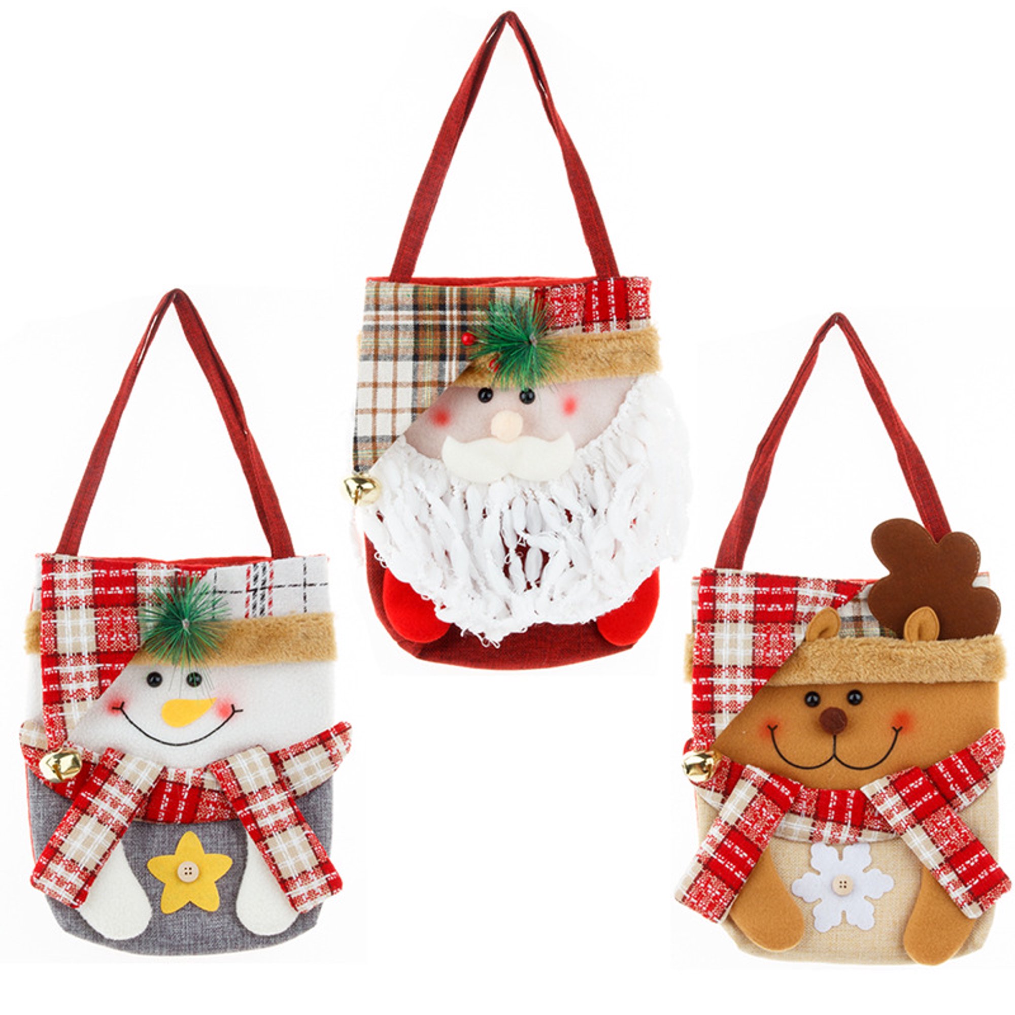 12 bolsas de caramelo de Navidad fiesta bolsas de regalo bolsas de caramelo  de Navidad fiesta de cumpleaños infantil