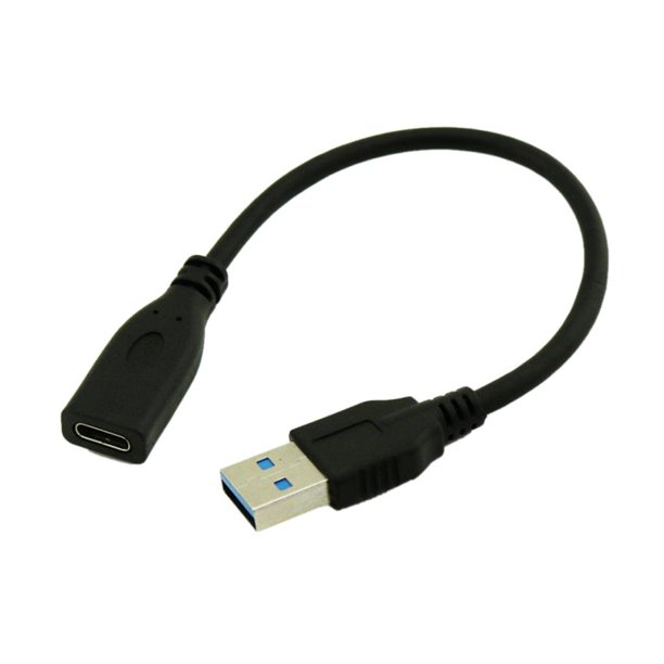 Cable negro tipo C en espiral de carga rápida, sincronización de cable USB,  cable de enlace de datos USB-C compatible con carga rápida compatible con