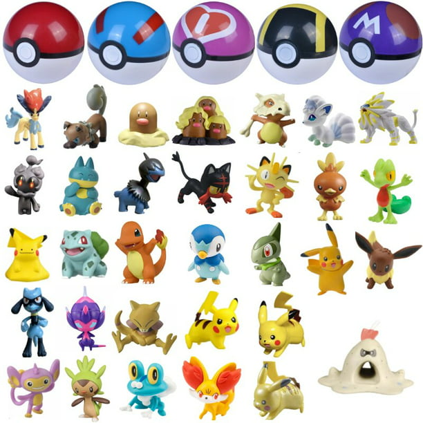 TOMY-figuras de Pokémon de WCT, Kawaii, Pikachu, Riolu, Scorbunny, Vulpix,  Mimikyu, modelo de PokeBall, figuras de Anime, juguetes para niños, regalo
