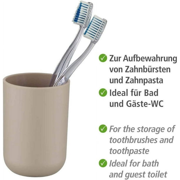 WENKO Soporte Vaso cepillos dientes portacepillo higiene pasta