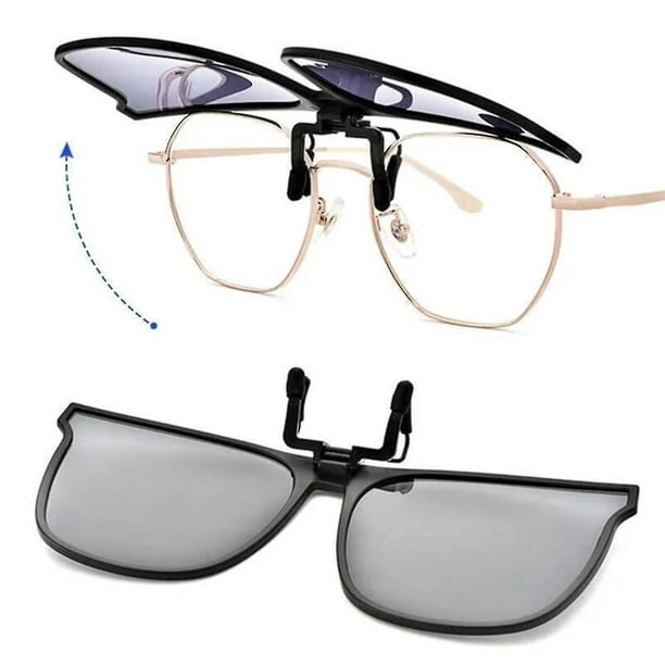 Gafas de sol polarizadas con clip de resorte fácil