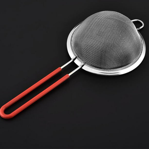 Colador pequeño de acero inoxidable para escurrimiento de cocina, 8,5 cm